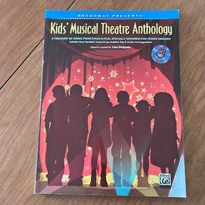 Kids’ musical theatre anthology songs from Broadway stage and film music book